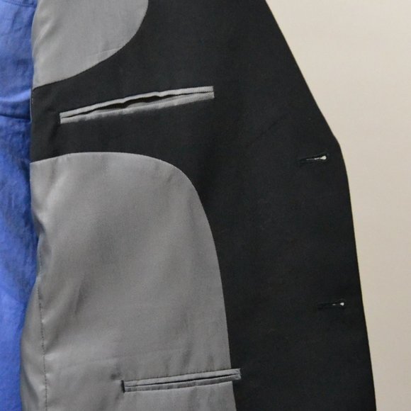 Pronto Uomo 46R Sport Coat Blazer Suit Jacket Blac - Picture 5 of 8